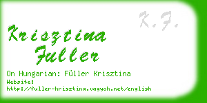 krisztina fuller business card