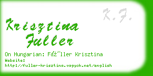 krisztina fuller business card